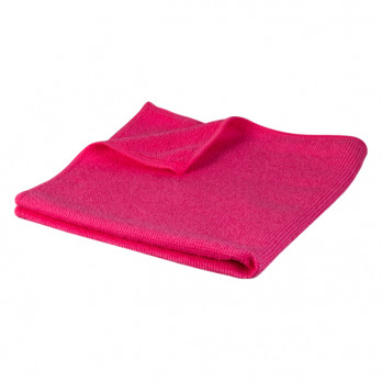 Lavette microfibre à bouclettes fuchsia/rouge