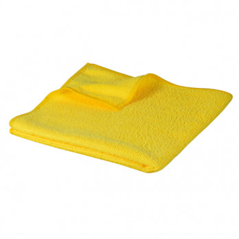 Lavette microfibre à bouclettes jaune
