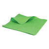 Lavette microfibre verte lisse pour vitres.
