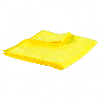 Lavette microfibre à bouclettes jaune - Gamme extra