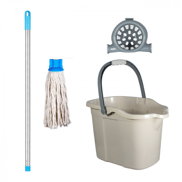 Kit balai espagnol complet : seau ménager + essoreur + balai