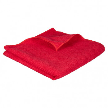Lavette microfibre à bouclettes rouge