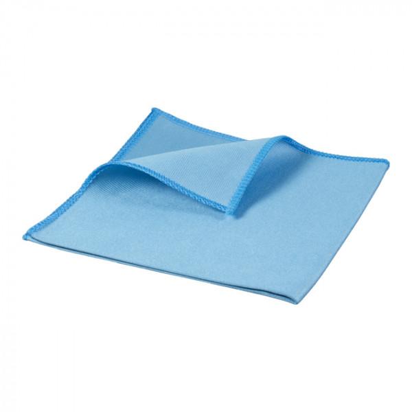 Lavette microfibre lisse bleue - Gamme extra