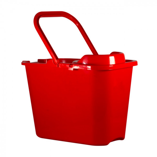 Essoreur seau 12 L plastique rouge nettoyage balayage