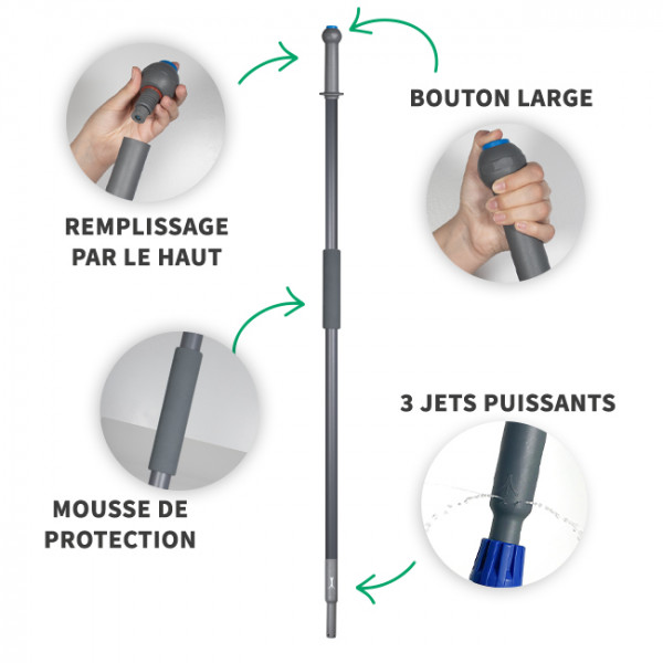 Balai à réservoir pour les professionnels