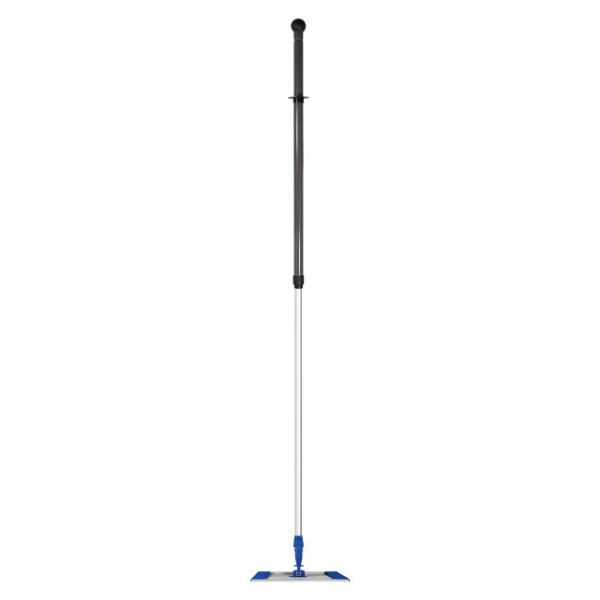 Manche télescopique aluminium boule tournante 2x80cm lavage balayage accessoire 140cm vert