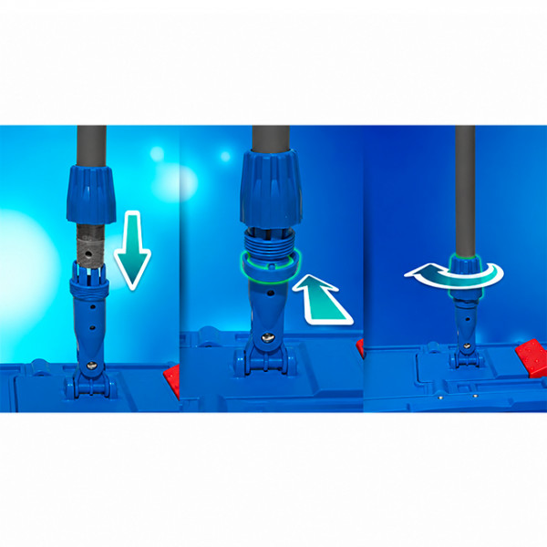 Manche en aluminium troué à visser - 140 cm