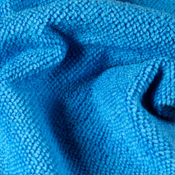 Lavette microfibre à bouclettes bleue