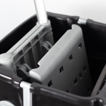 Chariot de lavage avec presse Clevy - 2 seaux de 15 L