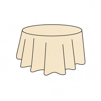 Nappe ronde jetable en soft aspect tissu ivoire champagne Ø 2,40 m