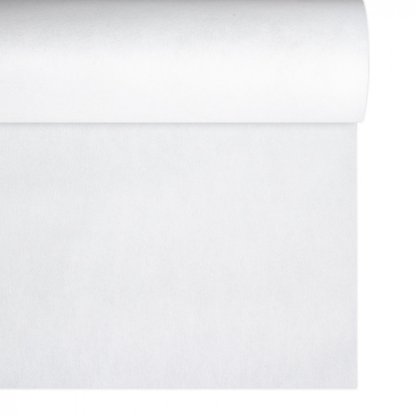 Tête-à-tête spunbond blanc en rouleau prédecoupé 0,40 x 48 m - décoration de table