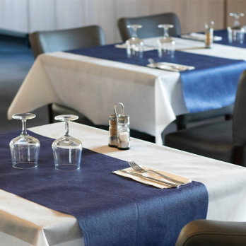 Tête-à-tête en spunbond bleu marine en rouleau prédécoupé 0,40 x 48 m