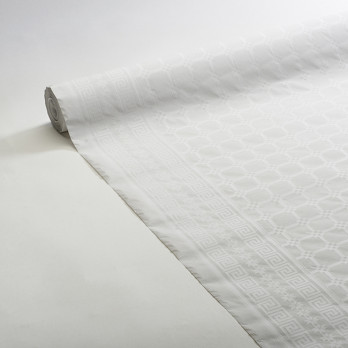Nappe en papier damassé blanc en rouleau 1,18 x 100 m