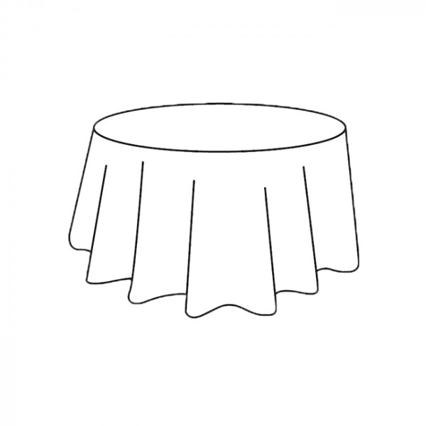 Nappe ronde blanche jetable