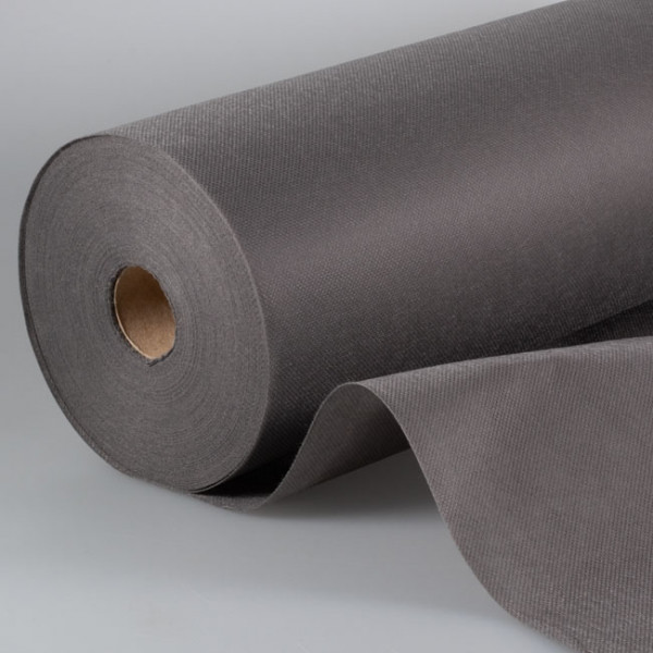 tete-a-tete en spunbond gris anthracite predecoupe pour la decoration de table