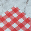 Set de table en papier vichy rouge et blanc pour restaurant