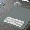 Sets de table gris en papier pas chers pour restaurant