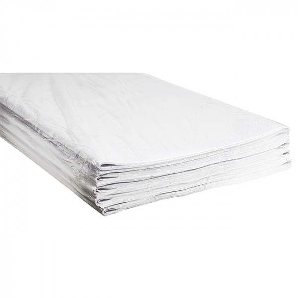 Nappe papier gaufré blanc 70 x 70 cm