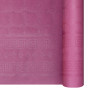 Nappe en papier damassé fuchsia en rouleau 1,18 x 25 m