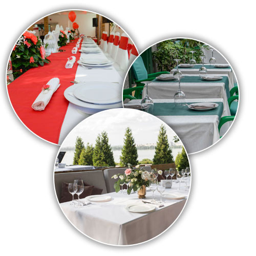 Chemin de table pour nappe blanche