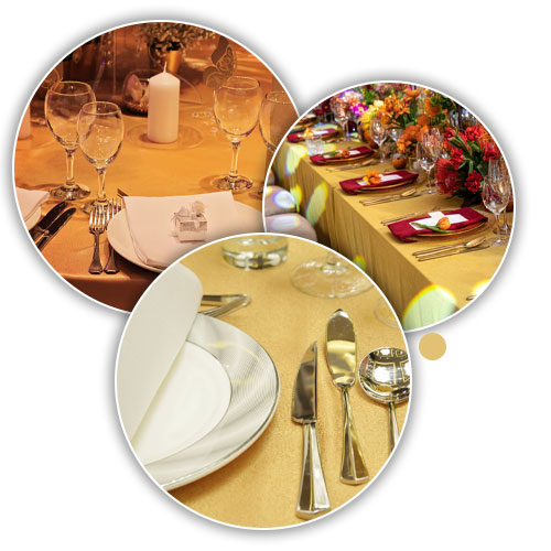 Chemin de table pour nappe or