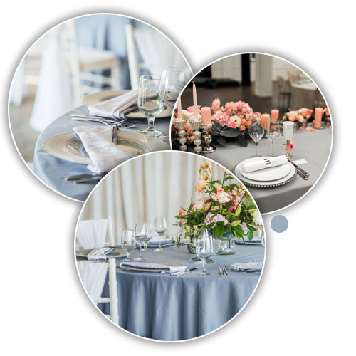 Chemin de table pour nappe grise