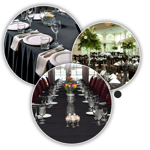 Chemin de table pour nappe noire