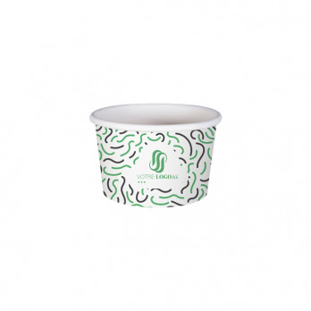 Pot à glace 4 Oz en carton personnalisé - Impression jusqu'à 4 couleurs