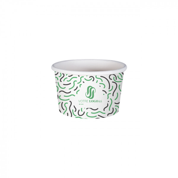 Pot à glace 4 Oz en carton personnalisé - Impression jusqu'à 4 couleurs