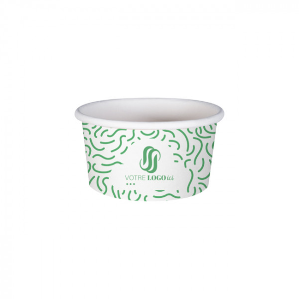 Pot à glace 6 Oz en carton personnalisé - Impression jusqu'à 4 couleurs