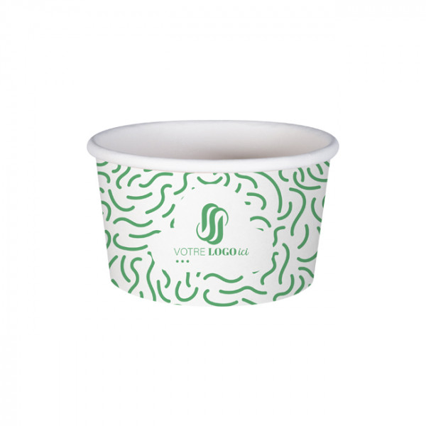 Pot à glace 8 Oz en carton personnalisé - Impression jusqu'à 4 couleurs