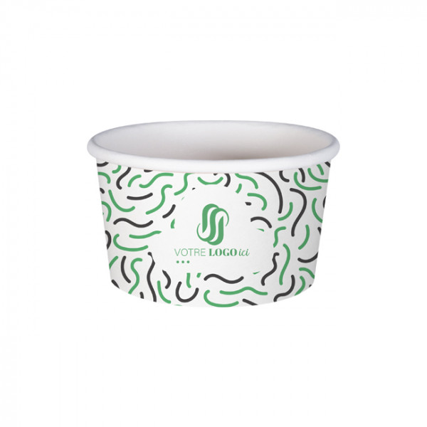 Pot à glace 8 Oz en carton personnalisé - Impression jusqu'à 4 couleurs