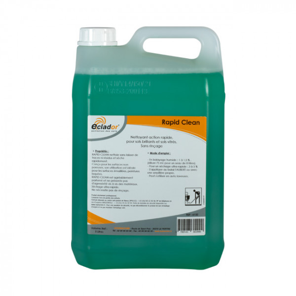 Détergent autolaveuse Rapid Clean 5L - Détergent sols et désinfectants