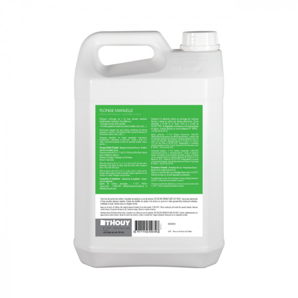 Produit désinfectant pour plonge et lavage manuel de vaisselle.
