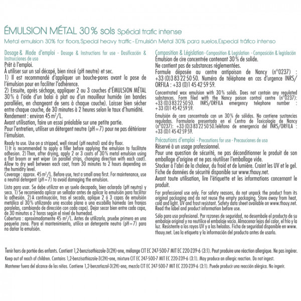 emulsion metal 30 sol trafic intense thouy bidon 5 L B70011 image