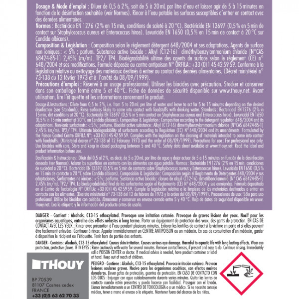 

Détergent désinfectant sols Souffle de lavande 2 L - Thouy