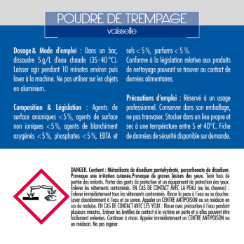 Poudre de trempage vaisselle 5 kg