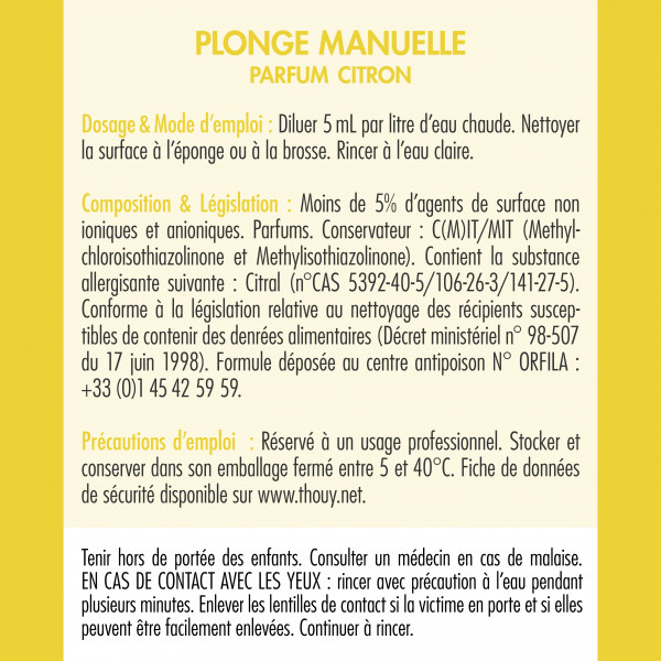 Mode d'emploi Plonge manuelle 5 L