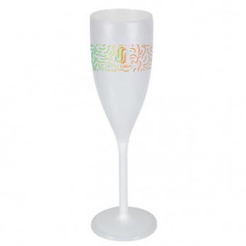 Flûte à champagne réutilisable 16 cL personnalisée - Impression digitale couleurs illimitées