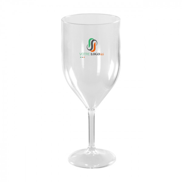 Verre à vin réutilisable 30 cL personnalisé - Gamme Luxe - Impression jusqu'à 3 couleurs