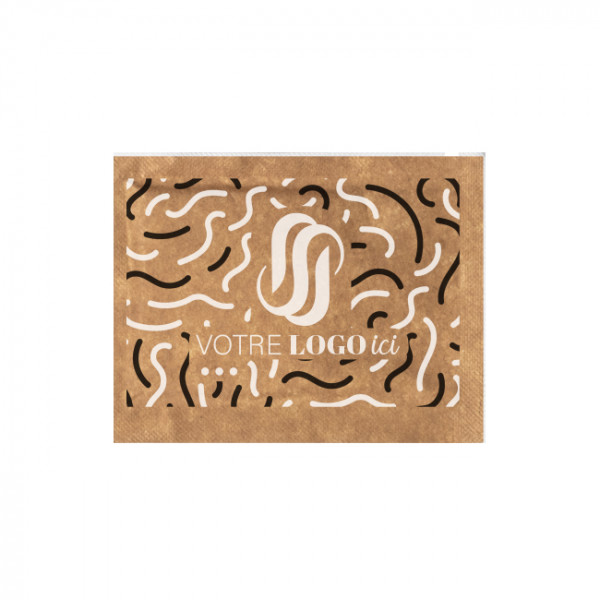 Lingette rafraîchissante personnalisée 6 x 8 cm - Impression jusqu'à 3 couleurs