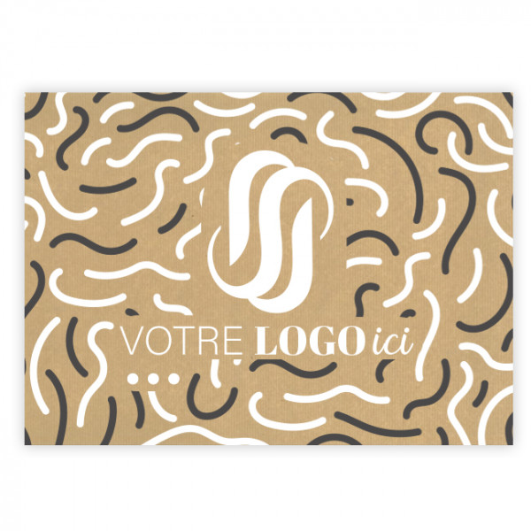 Set de table en papier lisse kraft 30 x 40 cm - Impression 1 à 2 couleurs