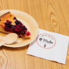 Serviette en papier personnalisée en couleur pour café et dégustation de gâteau