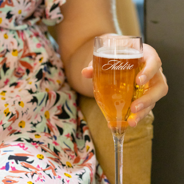 Flûtes à champagne réutilisables personnalisées luxe