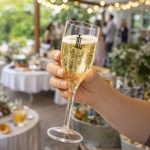 Flûtes à champagne en plastique réutilisables personnalisées