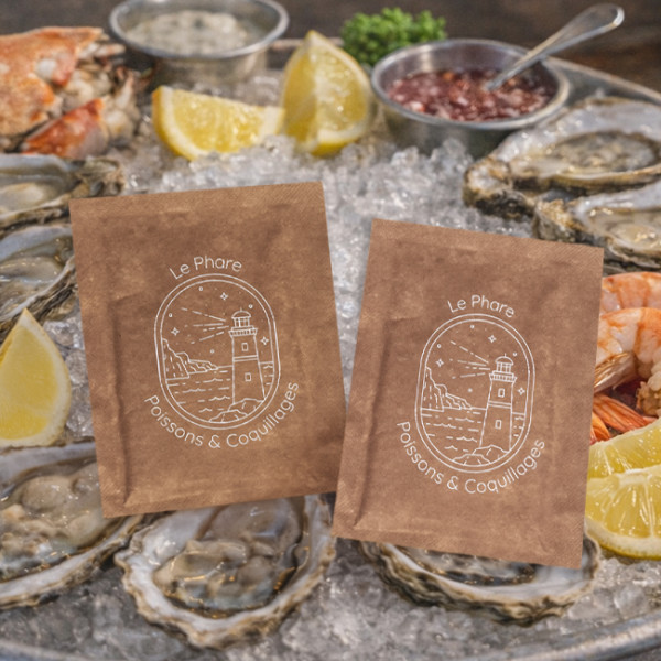 Plateaux de fruits de mer avec rince-doigts personnalisé