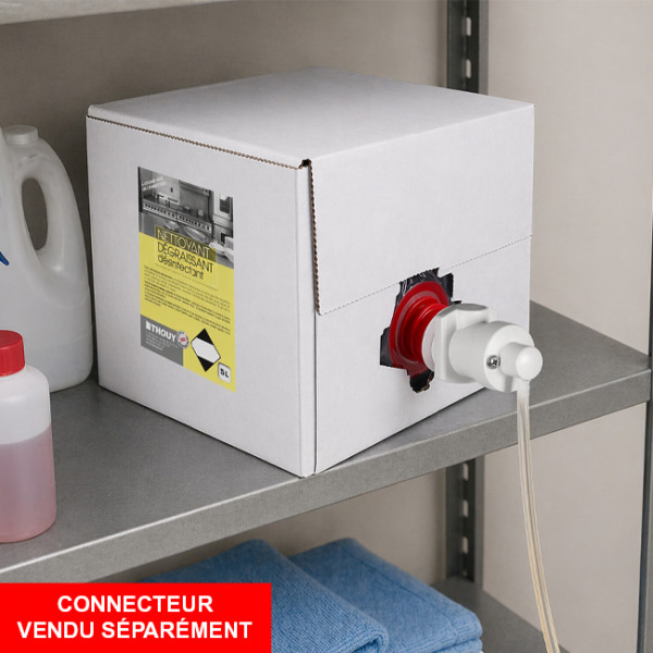 Détergent désinfectant virucide en bag in box de 5 L pour les professionnels