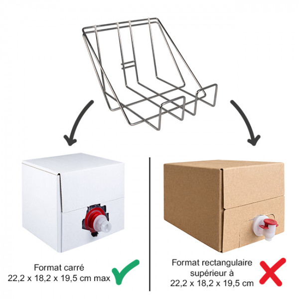 Utilisation support bag in box métal 13D006 Thouy