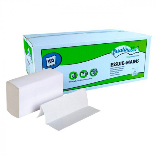 essuie-mains enchevêtré plié Z - Pure ouate