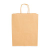 Sac cabas en papier kraft résistant avec poignées torsadées 26 + 14 x 32 cm